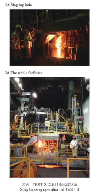 図 5　TEST 3 における出滓状況 Slag tapping operation at TEST 3