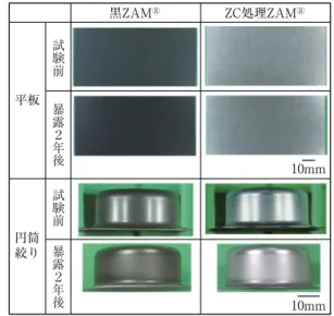 Fig. ₉　 Brightness change of specimens after indoor exposure  test for 2 years.