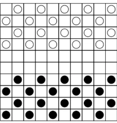 Figure 2: A natural start- start-ing configuration for 10 × 10 Checkers, from [FGJ + 78].