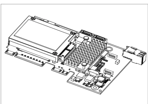 図 15: 「PY SAS RAID Mezz Card 6 Gb（D3016）」とオプションの iBBU（based on LSI  SAS2108）