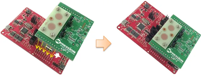 図  9  CiP-1 と CC3200MOD LaunchPad の接続 