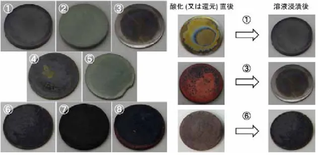 Fig. 4. Photo images of specimens prepared as shown in Fig. 1. 