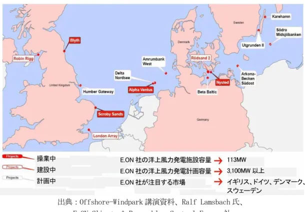 図 1-7  EC&amp;R 社の洋上風力発電施設開発状況 