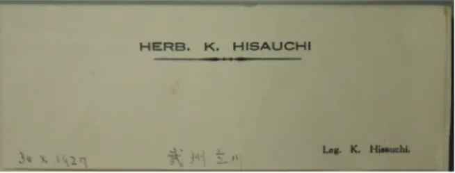 Fig. 14. The label prepared by the collecter on the sheet  of the Holotype showed Fig