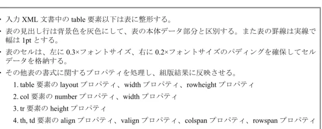 table 表全体 (title?, col*, thead?, tfoot?, tbody)