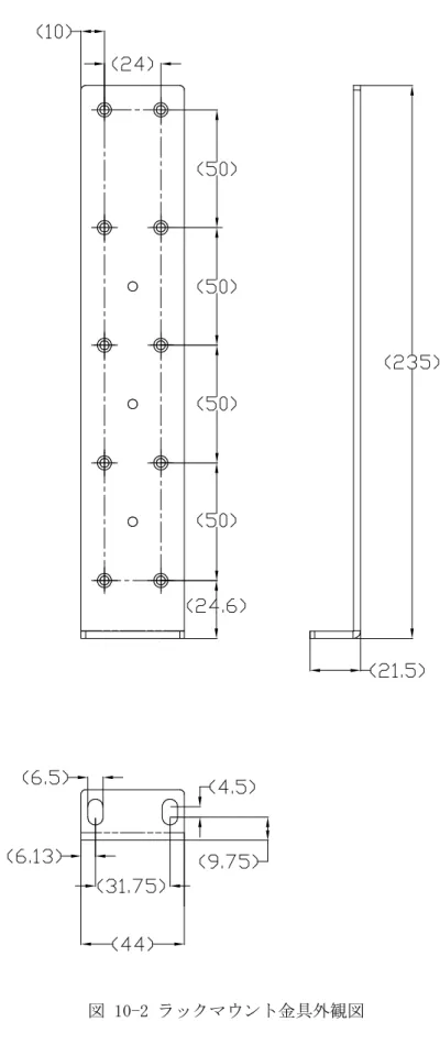 図 10-2 ラックマウント金具外観図 