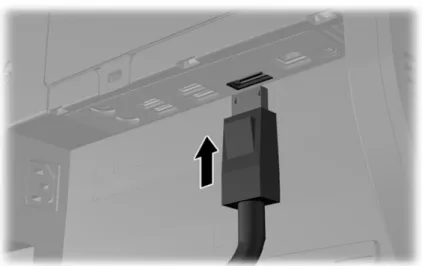 図  2-15    DisplayPort ケーブルの接続