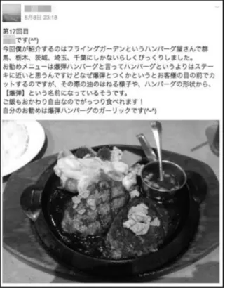 図 4.2.3  Facebook で行われた「食の Show &amp; Tell」（写真） 
