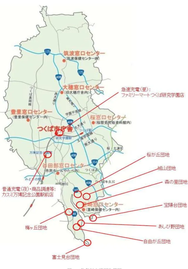 図 2 移動販売場所位置図