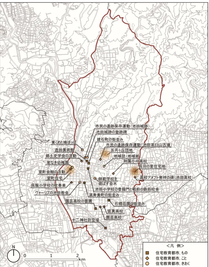 図 4- 3  住宅・教育都市としての歴史文化遺産 