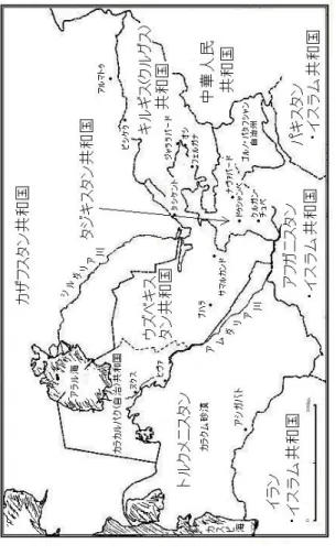 図 1 ：トルクメニスタン近辺の地図