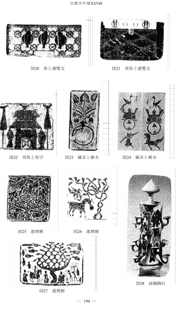 図 20 魚と連璧文 図 21 双魚と連璧文