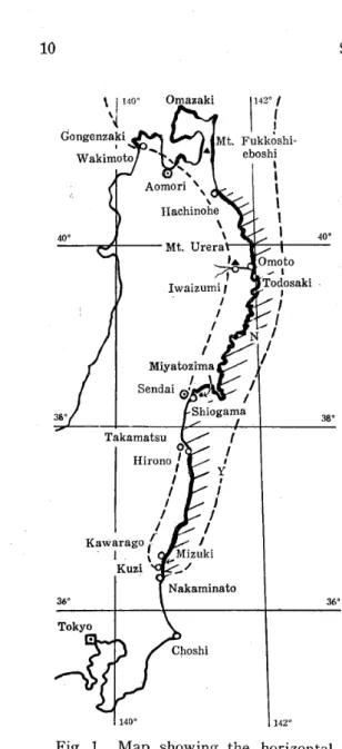 Fig. 1. Map showlr)g the horizontal‑