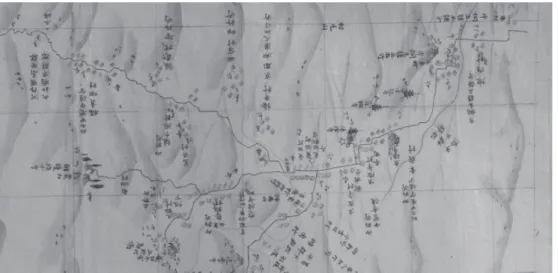 Figure 5: Large-scale map 135, Yamatoji Post Road, Osaka to Horyu¯ji section