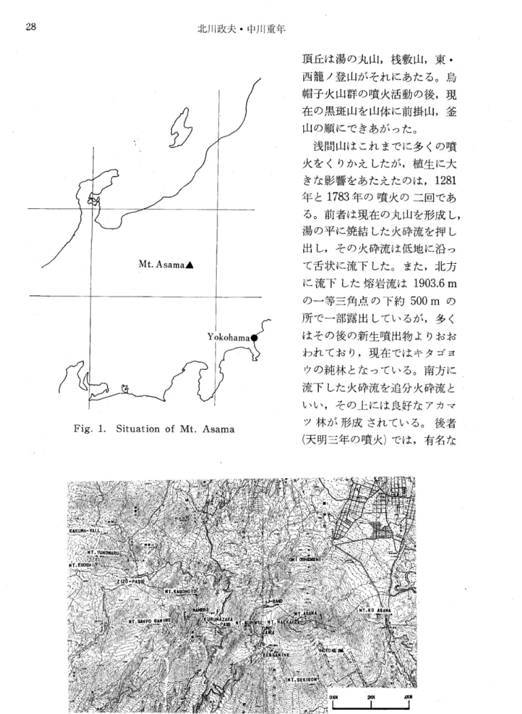 Fig. 2. Mt. Asama &amp; its surrounding area