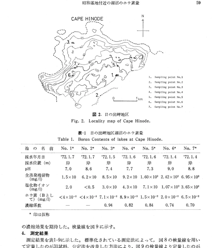 Fig. 2. Locality map of Cape Hinode.