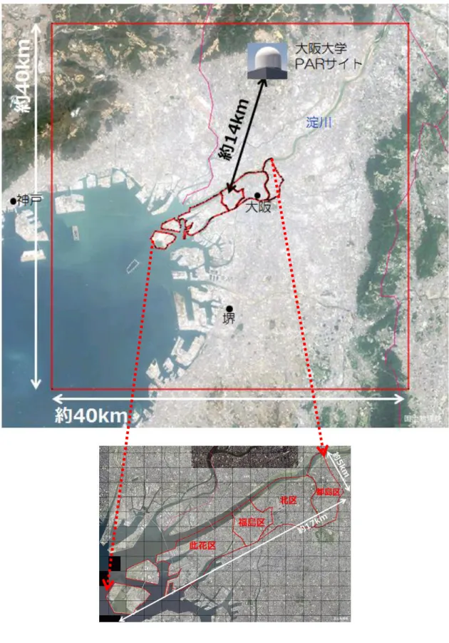 図 3.3-1  予測対象地域（福島区、北区 ※ 、此花区 ※ 、都島区 ※ ）                                                  ※ 今年度予測追加対象区 