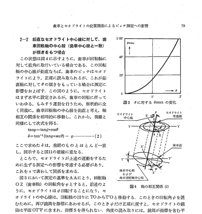 図 5 より , 3 点 0,T ′ ,S の座標は 0 (0, 0, 0) T'( h s i n e s i n p ,h s i n O c o s p ,h c o s O) S (0 , i ,( h‑l s i n O )s e c O ) これか ら,平面 OT′ S の方程式は 