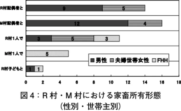 図 4：R 村・M 村における家畜所有形態