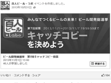 図 4：サッポロビールフェイスブックページ、 