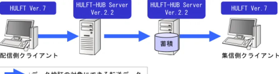 図 5.8	データ検証を行うことができる構成 ( 一部の転送経路上 )