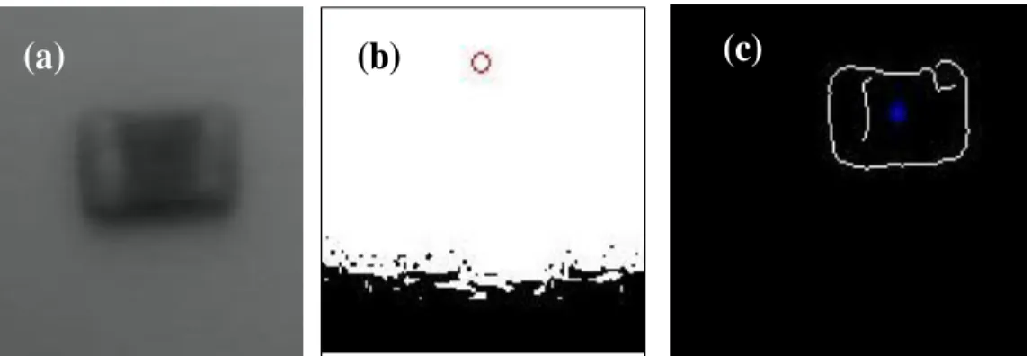 Figure 2.8 a) Original image, b) Edge detection by Otsu technique, c) Edge detection by Canny  technique 