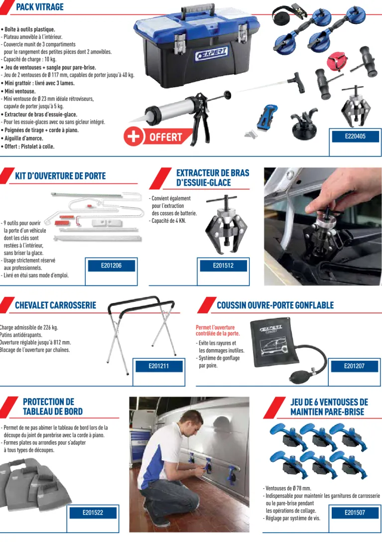 TABLEAu DE BoRD JEu DE 6 VENTouSES DE 