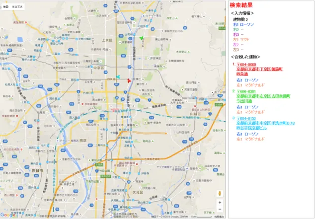 図  6-5  LSAS による検索結果表示例 