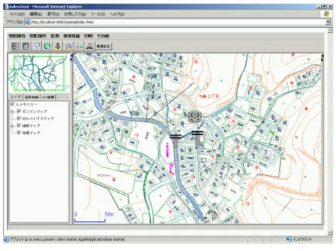 図  2-1 GIS 画面例（三菱電機社製「PreSerV」より） 