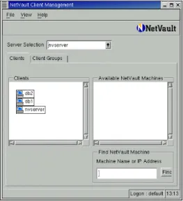 図 3-1 NetVault Client Management 登録 