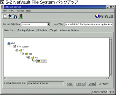 図 5-2 NetVault File System バックアップ 
