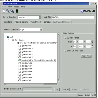 図 5-4 NetVault File System リストア 