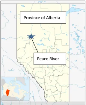 Fig. 1. Location of DMI in Peace River, Alberta, Canada  Source: Wikipedia 