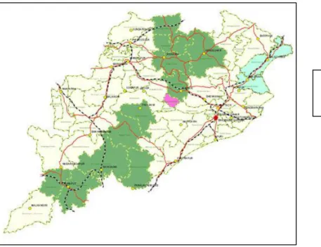 Fig. 4: Forest Districts in Orissa  Source: OFSDP 