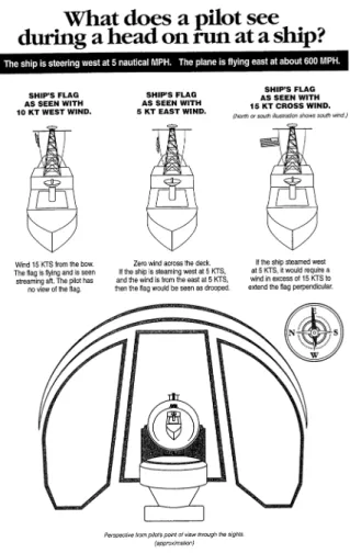 図 3  戦闘機から 見たリバティ 号の国旗 出典： Cristol, p. 77