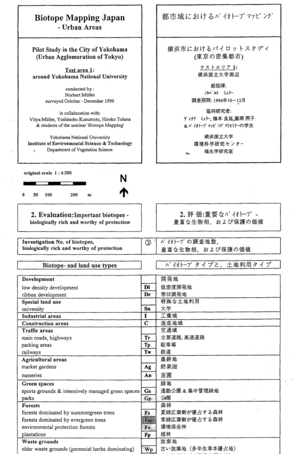 Fig. 4  Biotopes  worthy  of  protection  in  test  area  1 