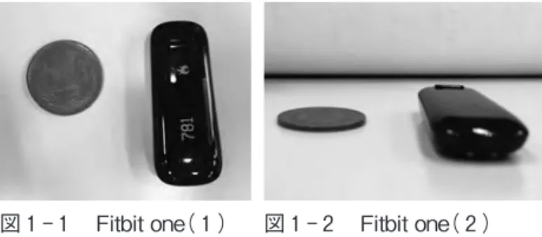 図 １ - １ 　Fitbit one（ １ ） 図 １ - ２ 　Fitbit one（ ２ ）