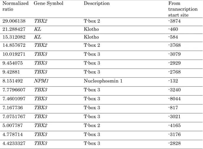 表 5  老化抑制関連 4 遺伝子  Normalized 