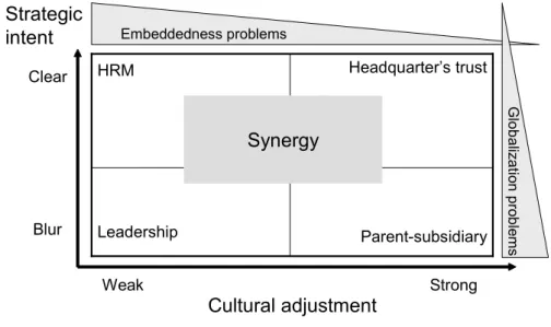 Figure 4: Embeddedness and globalization problems 