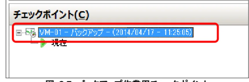 図  3.7  バックアップ作業用チェックポイント 