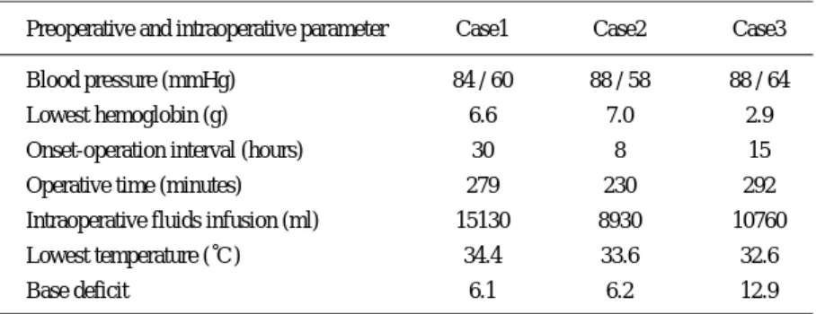 Table 1 Preoperative and intraoperative clinical profilesFig. 4Preoperative CT of Case3