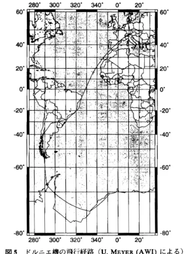 図 5 ドルニエ機の飛行経路 ( U . MEYER  (A  WI)による）
