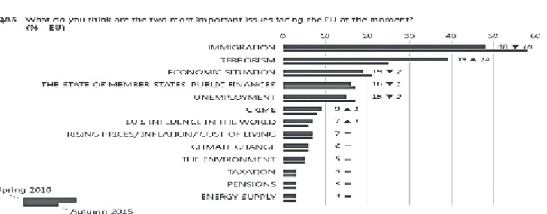 Graphic 5. The most important concerns facing the European Union.