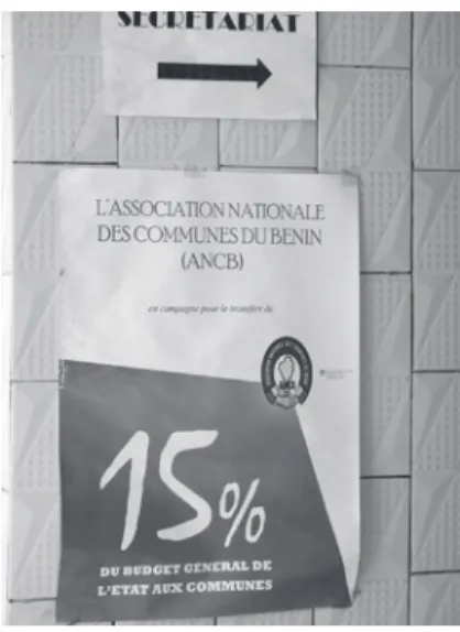 Figure 1:  Request from the national association of local governments of  Benin for increasing financial devolution