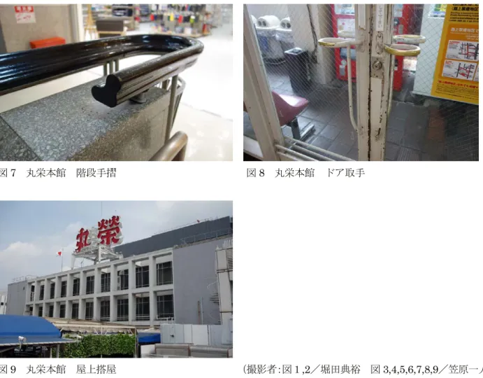 図 7  丸栄本館  階段手摺              図 8  丸栄本館  ドア取手 
