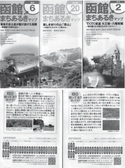 図 11 函館駅で配布されているまちあるきマップ