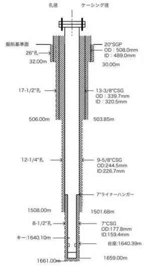 Fig. 2        Structure of the Hasunuma observation well.