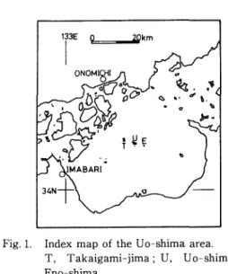Fig.  1.  Index  map  of  the  Uo-shima  area. 