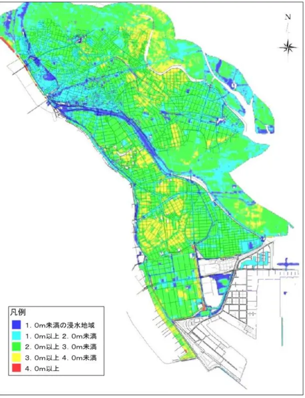 図  最大浸水深図 