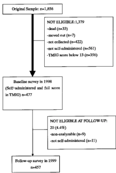 Figure 1. Flow chart for the present study using a sample of elderly people living at home independently.
